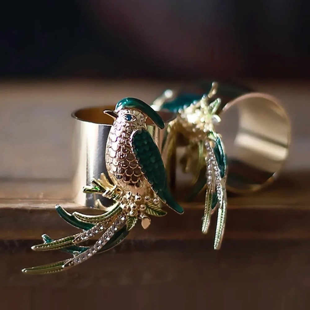 Trish Scully L’OISEAU NAPKIN RING SET OF 2 Bird